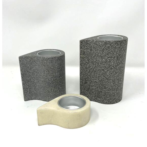 ONLY 3 PartyLite Stone Puzzle Stepped Tealight Candle Holders P7982 Set of 3 - Picture 5 of 5